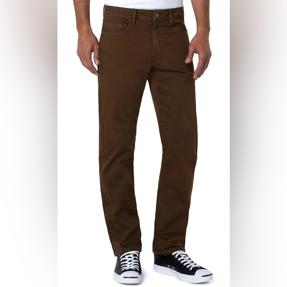 Liverpool Regent Relaxed Straight Colored Denim in Tobacco